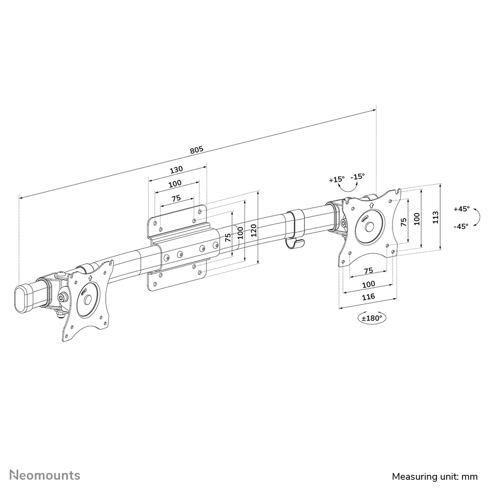 Neomounts Montageschiene